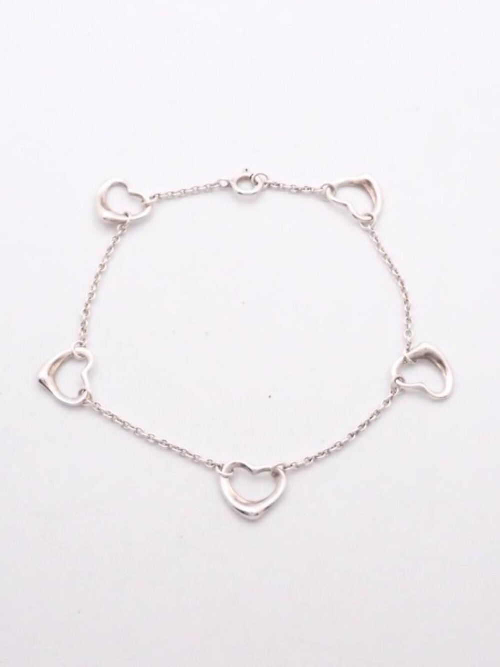 Tiffany & Co. Elsa Peretti Open Heart Bracelet 925 ~7in.